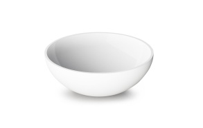 worktop basin Round, glossy white