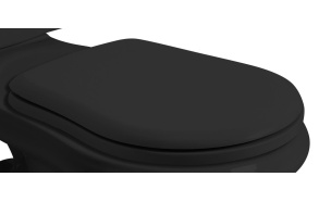 RETRO mat black seat cover with soft close old bronze hinges
