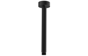 Ceiling shower spout, round, 200mm, black matt