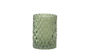 tops Green Glass Diamond Ø 7,5 x 10,5 cm