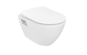 rimless seina WC pott Terra, valge, iste ei kuulu hinna sisse