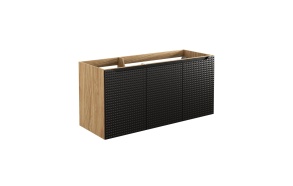 Dune Black Cabinet Under Washbasin 120 cm 3 Doors