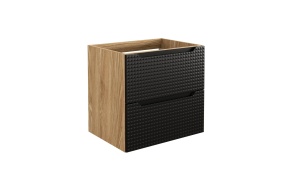 Dune Black Cabinet Under Washbasin 60 cm 2 Drawers