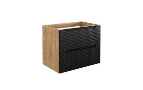 Dune Black Cabinet Under Washbasin 70 cm 2 Drawers