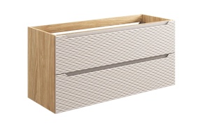 Waves Beige Cabinet Under Washbasin 120 cm 2 Drawers