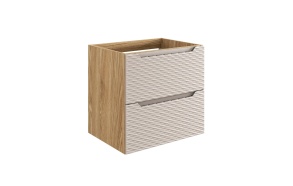 Waves Beige Cabinet Under Washbasin 60 cm 2 Drawers