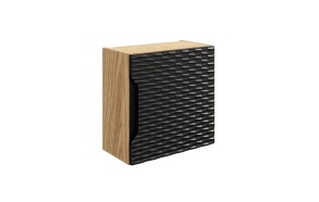 Waves Black Upper Cabinet 35 x 35 cm 1 Door