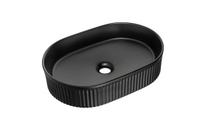 countertop basin Picobello 480x325x110 mm, mat black