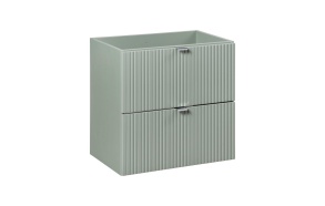 cabinet under washbasin Stripes Green 60x39x57 cm, 2 drawers