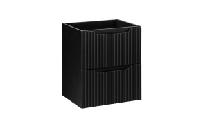 cabinet under washbasin Nova 50x39x57 cm, mat black, 2 drawers