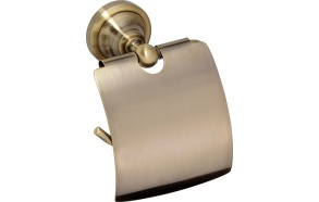 Toilet paper holder with cover Retro, bronze