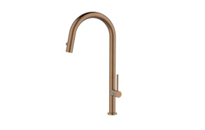 kitchen mixer Nova, pull-out spray, copper
