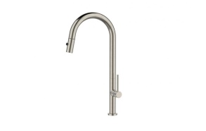 kitchen mixer Nova, pull-out spray, brushed steel