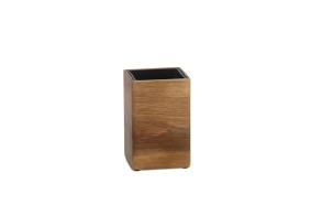 toothbrush holder Acacia 7x7x11 cm