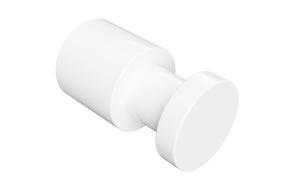 Single robe hook White, matt