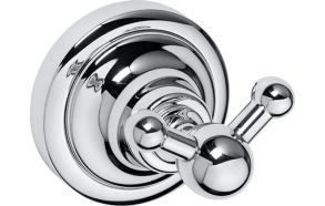 Double robe hook Retro, chrome