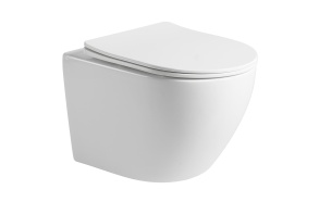 rimless vortex wall hung wc Pacho  + soft close seat cover, white