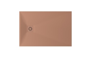 shower tray Lettera 80x120 Clay, including feet, panels, siphon