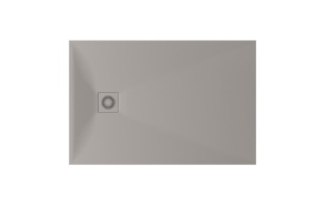 shower tray Lettera 80x120 Smoke, including feet, panels, siphon