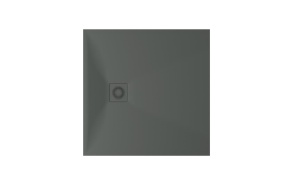 dušialus Lettera 90x90 Grey, komplektis jalad, paneel ja sifoon