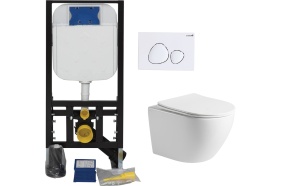 set: GR5003+GP7001 (white) + wall hung wc white + soft close seat and cover