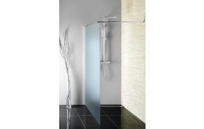 WALK-IN Wall Glass Panel with support bar, 1 Piece, 900 mm, glass Brick