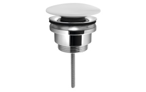 universaalne suletav/mittesuletav põhjaklapp 5/4“, 5-65 mm, keraamiline kork / valge