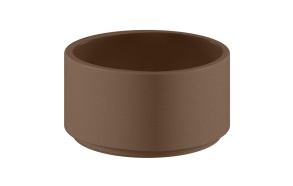 OKE counter top ceramic washbasin, dia. 30cm, mat brown