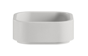 Hako counter top ceramic washbasin, dia. 30x30cm, mat white