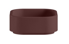 Hako counter top ceramic washbasin, dia. 30x30cm, mat burgundy