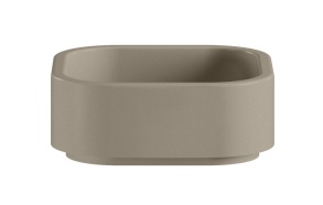 Hako counter top ceramic washbasin, dia. 40x40cm, mat beige