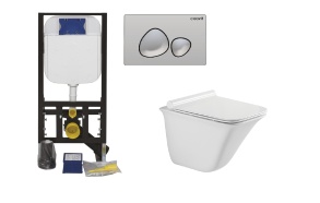 wc komplekt: raam GR5003, loputusnupp GP7004VM kroom, wc pott , soft close iste