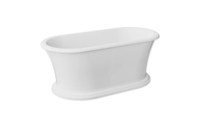 acrylic bath Zoja, glossy white, chromed fittings