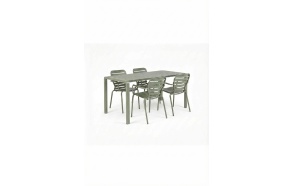Set Garden Table Vondel 168,5 + 4 Armchair Vondel Green