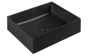 FORMIGO concrete washbasin, 47,5x13x36,5 cm, anthtracite, with plug
