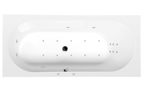 ASTRA B HYDRO-AIR hydromassage Bath tub, 165x75x48 cm, white
