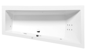 ANDRA R HYDRO hydromassage Bath tub, 180x90x45 cm, white