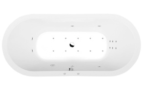 VIVA O HYDRO-AIR hydromassage Bath tub, 175x80x47 cm, white