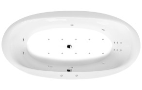 STADIUM HYDRO-AIR hydromassage Bath tub, 190x95x46 cm, white