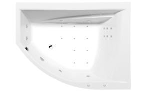 TANDEM  R HYDRO-AIR hydromassage Bath tub, 170x130x50 cm, white