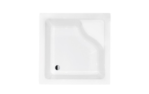 Acrylic shower tray Gori 80x80x24 cm, white, siphon not included