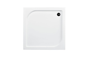 Acrylic shower tray Oscar 70x70x16 cm, white, siphon not included