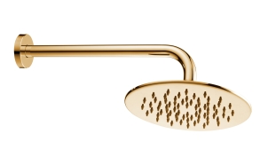 ceiling arm 30 cm with head shower 20 cm, gold