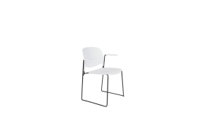 Käetugedega tool Stacks White