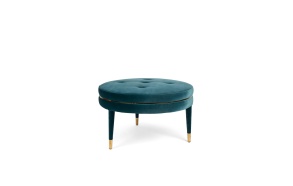 I Am Not A Macaron Ottoman Blue