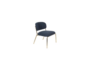 Lounge Chair Jolien Gold/Dark Blue