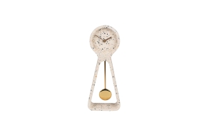 Clock Pendulum Time Terrazzo White