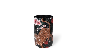 Songs Of The Night Tiger Vase Handpainted
