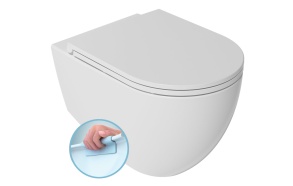 INFINITY Wall-hung toilet, Rimless, 36,5x53cm, white