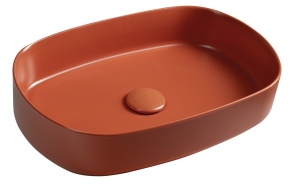 valamu töötasapinnale Infinity Oval 55x36 cm, terracotta